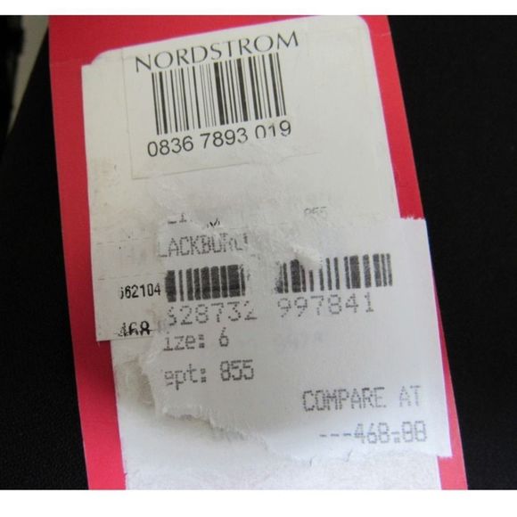 CARMEN MARC VALVO INFUSION Crepe Long Gown Black burgundy 6 - Picture 9 of 11